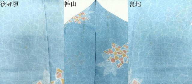 平和屋着物＊夏物　小紋　紗　花文様　洗える着物　CABJ9991xi