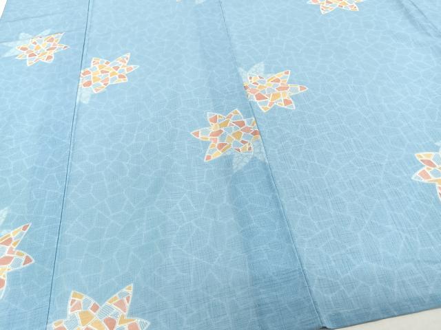 平和屋着物＊夏物　小紋　紗　花文様　洗える着物　CABJ9991xi