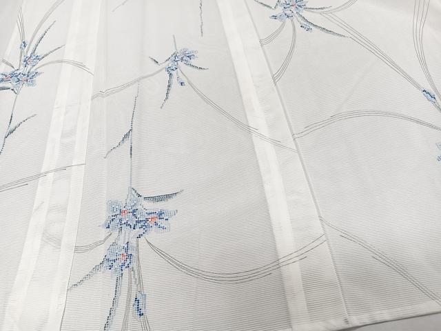 平和屋着物＊夏物　小紋　絽　草花文　洗える着物　CABJ9993xi