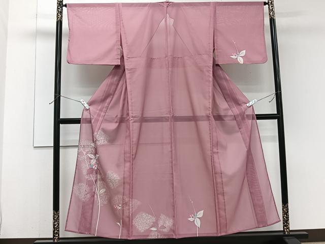平和屋着物＊夏物　訪問着　絽　南天文　洗える着物　CABJ9999xi