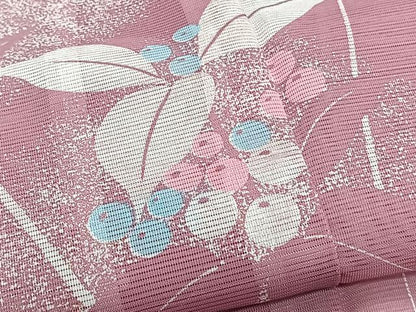 平和屋着物＊夏物　訪問着　絽　南天文　洗える着物　CABJ9999xi