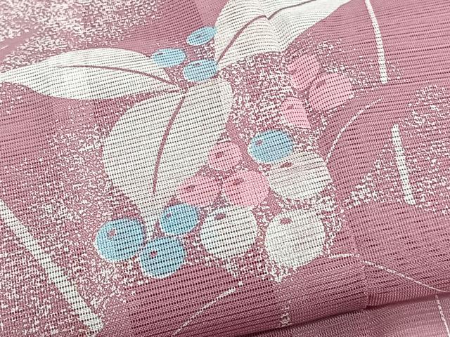 平和屋着物＊夏物　訪問着　絽　南天文　洗える着物　CABJ9999xi