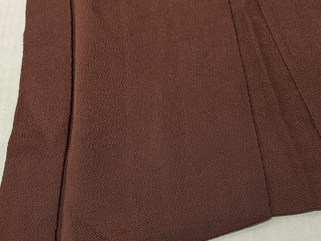 平和屋着物＃羽織　錆色　鬼しぼ縮緬　正絹　逸品　CABK0001ua