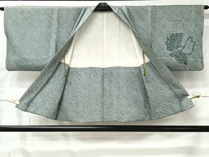 平和屋着物＃羽織　総絞り　草花文　正絹　逸品　CABK0006ua
