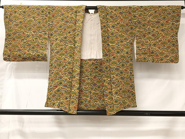 平和屋着物＃羽織　青海波　正絹　逸品　CABK0012ua