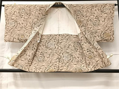 平和屋着物＃羽織　寿光織　舞花文　金銀糸　正絹　逸品　CABK0013ua