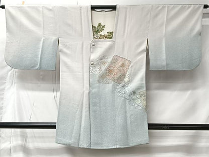 平和屋着物＃中国三大刺繍　スワトウ刺繍　総刺繍　道行コート　色紙花唐草文　暈し染め　正絹　逸品　CABK0016ua