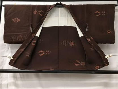 平和屋着物＃羽織　地紋起こし　花菱文　暈し染め　正絹　逸品　未使用　CABK0017ua