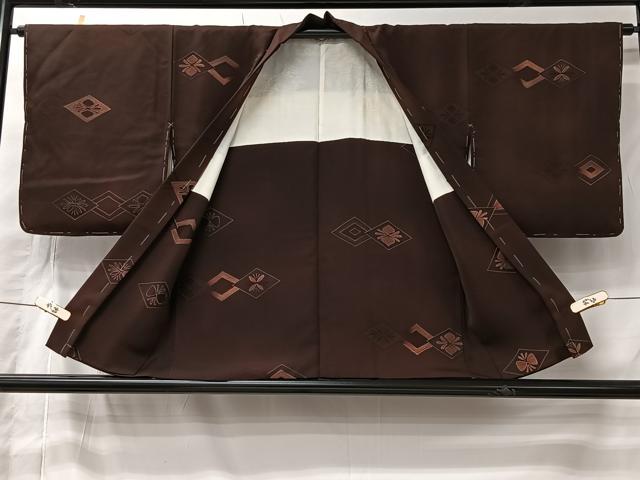 平和屋着物＃羽織　地紋起こし　花菱文　暈し染め　正絹　逸品　未使用　CABK0017ua