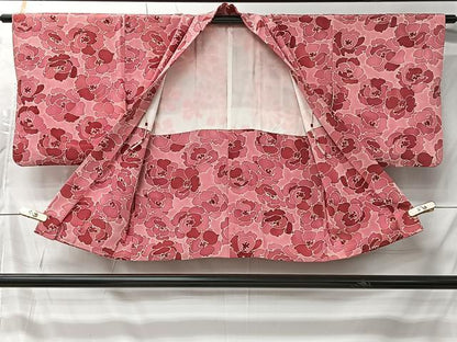 平和屋着物＃羽織　花尽くし　正絹　逸品　CABK0021ua