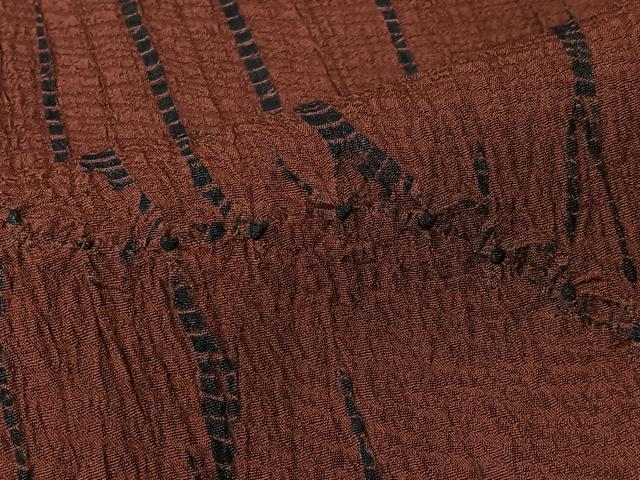 平和屋着物＃羽織　竜巻絞り　霞文　正絹　逸品　CABK0028ua