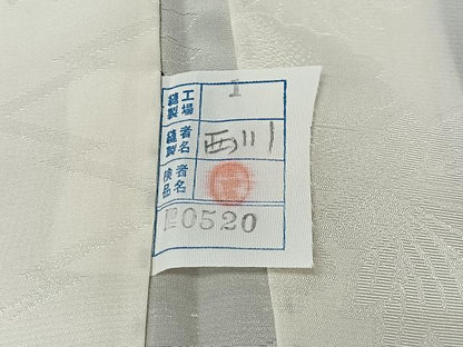平和屋着物＃羽織　寿光織　流水御所車花文　黒地　金糸　正絹　逸品　CABK0029ua