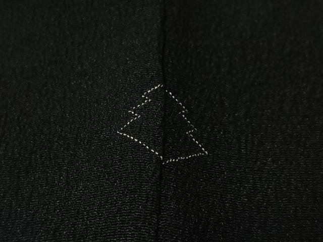 平和屋着物＃羽織　寿光織　遠山風景文　黒地　銀糸　正絹　逸品　CABK0031ua