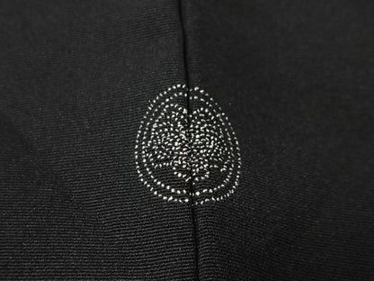 平和屋着物＃羽織　総刺繍　枝花文　黒地　反端付き　正絹　逸品　未使用　CABK0034ua