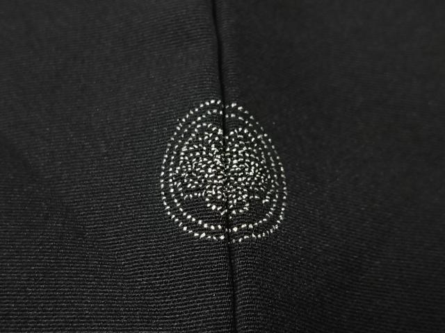 平和屋着物＃羽織　総刺繍　枝花文　黒地　反端付き　正絹　逸品　未使用　CABK0034ua