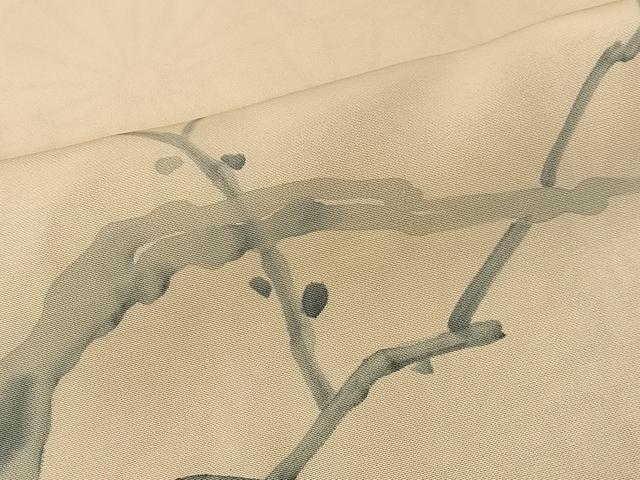 平和屋着物＃羽織　手描き　枝木文　正絹　逸品　CABK0039ua