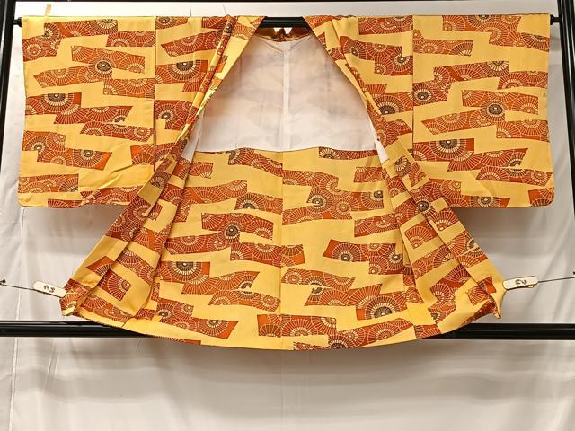 平和屋着物＃羽織　型染め　番傘　正絹　逸品　未使用　CABK0040ua