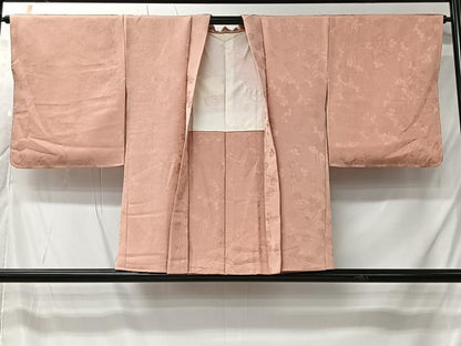 平和屋着物＃羽織　草花地紋　一斤染色　正絹　逸品　未使用　CABK0041ua