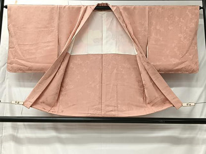 平和屋着物＃羽織　草花地紋　一斤染色　正絹　逸品　未使用　CABK0041ua