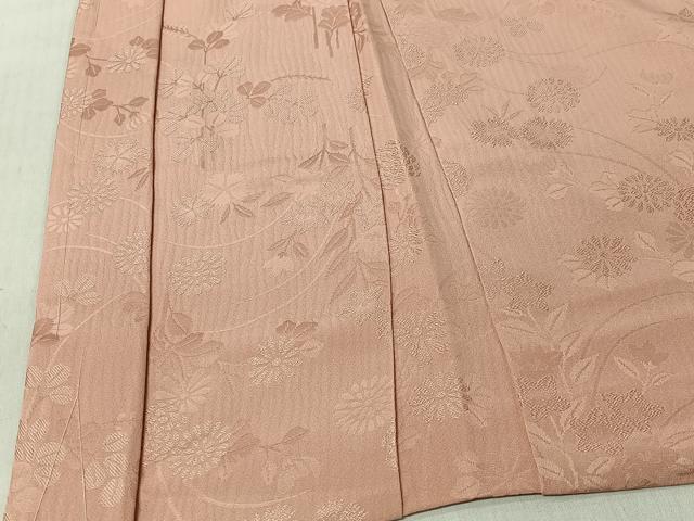 平和屋着物＃羽織　草花地紋　一斤染色　正絹　逸品　未使用　CABK0041ua
