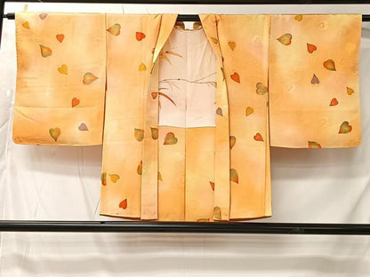 平和屋着物＃羽織 地紋起こし 孔雀はね文 暈し染め 正絹 逸品 未使用 CABK0049ua