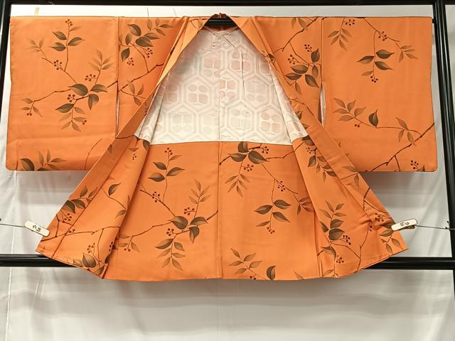 平和屋着物＃羽織　手描き　南天文　正絹　逸品　CABK0050ua