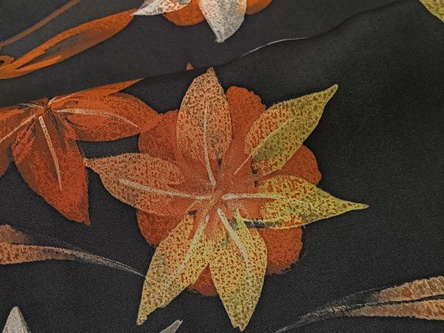 平和屋着物＃羽織 ろうけつ染 草花文 正絹 逸品 未使用 CABK0051ua