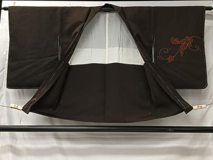 平和屋着物＃羽織　刺繍　葡萄蔦の葉文　正絹　逸品　CABK0055ua