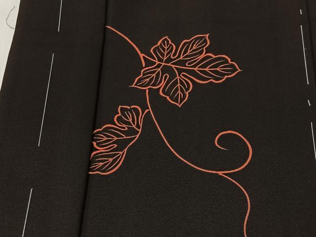 平和屋着物＃羽織　刺繍　葡萄蔦の葉文　正絹　逸品　CABK0055ua