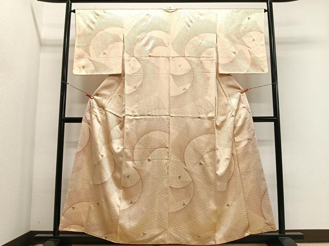 平和屋着物■上質な小紋　幾何学文様　金彩　正絹　逸品　CABK0061ua