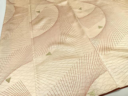 平和屋着物■上質な小紋　幾何学文様　金彩　正絹　逸品　CABK0061ua