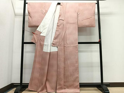 平和屋着物■上質な小紋　霞文　暈し染め　正絹　逸品　CABK0064ua