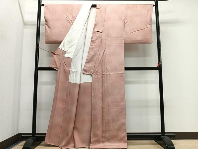 平和屋着物■上質な小紋　霞文　暈し染め　正絹　逸品　CABK0064ua