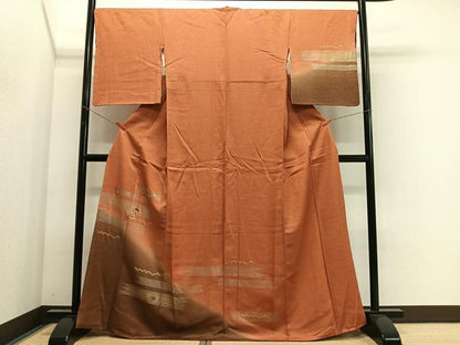 平和屋着物■訪問着　花丸文　暈し染め　金彩　正絹　逸品　CABK0065ua