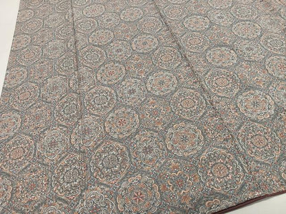 平和屋着物■上質な小紋　亀甲更紗花文　正絹　逸品　CABK0067ua