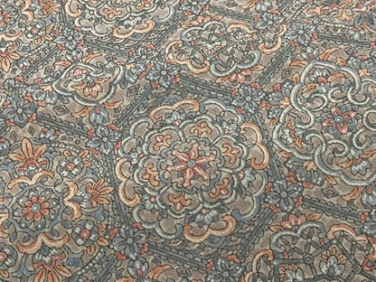 平和屋着物■上質な小紋　亀甲更紗花文　正絹　逸品　CABK0067ua