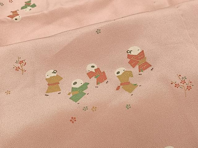 平和屋着物■長襦袢　袷　人物文　正絹　逸品　未使用　CABK0068ua