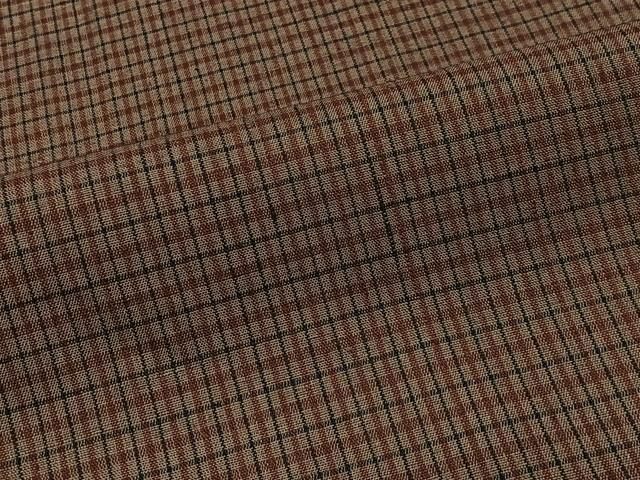 平和屋着物■男性　紬　格子　正絹　逸品　CABK0072ua