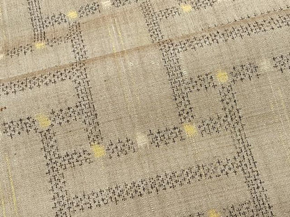 平和屋着物■上質な紬　幾何学文　正絹　逸品　CABK0080ua