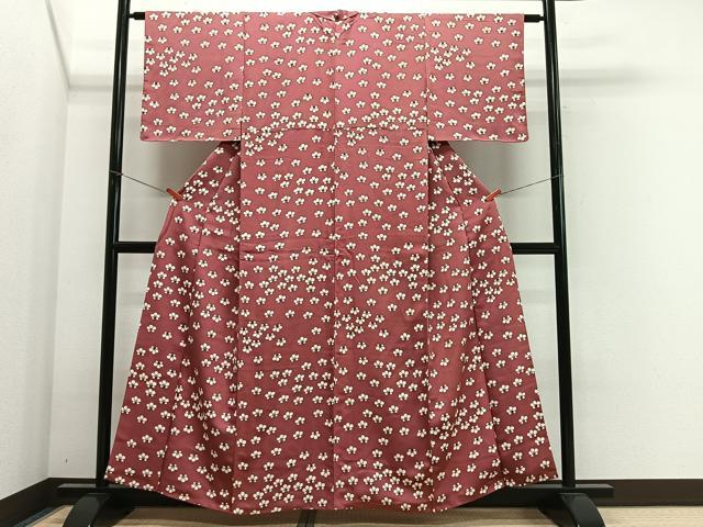平和屋着物■上質な小紋　花尽くし　正絹　逸品　CABK0085ua