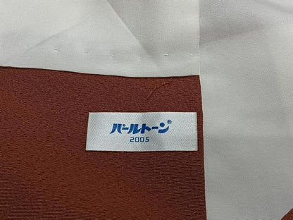 平和屋着物■上質な色無地　赤錆色　正絹　逸品　CABK0088ua