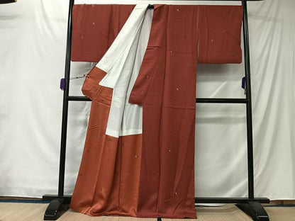 平和屋着物■上質な小紋　南天文　金彩　正絹　逸品　CABK0093ua