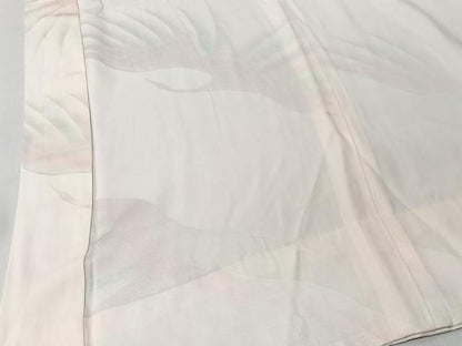 平和屋着物■長襦袢　無双仕立て　舞鶴地紋　暈し染め　正絹　逸品　CABK0095ua