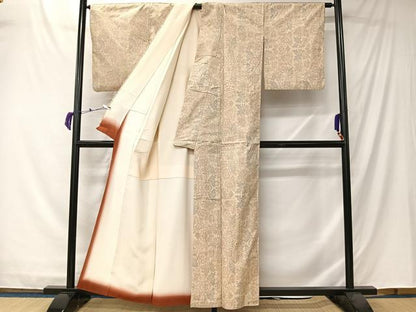 平和屋着物■本場大島紬　7マルキ　草花文　正絹　逸品　CABK0098ua