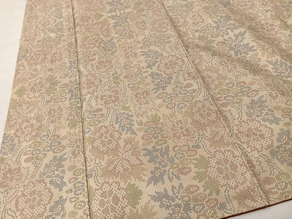 平和屋着物■本場大島紬　7マルキ　草花文　正絹　逸品　CABK0098ua