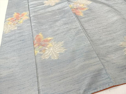 平和屋着物■上質な紬　舞花文　正絹　逸品　未使用　CABK0103ua