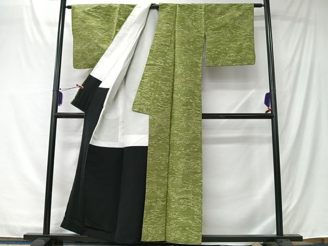 平和屋着物■上質な紬　風景文　正絹　逸品　CABK0113ua