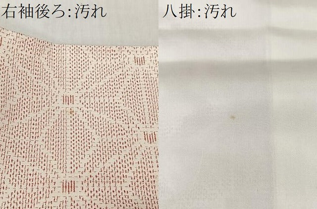 平和屋着物■上質な紬　麻の葉文様　正絹　逸品　CABK0115ua