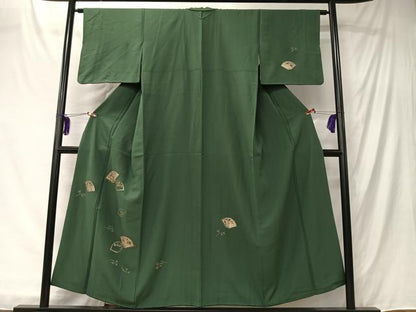 平和屋着物■訪問着　刺繍　地紙動物文　金糸　金彩　正絹　逸品　CABK0117ua