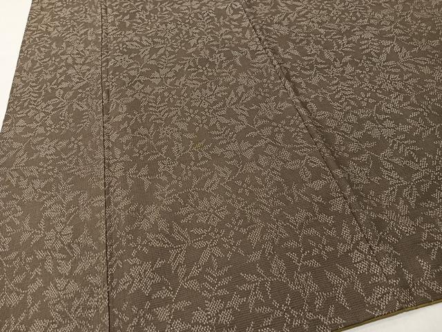 平和屋着物■上質な紬　草花文　正絹　逸品　CABK0122ua